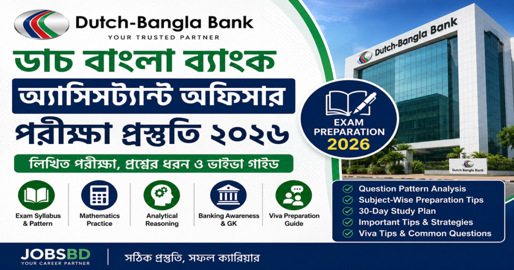 DBBL Assistant Officer Exam Preparation 2026 Written Exam Question Pattern Viva Guide JobsBD